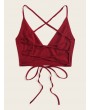 Solid Lace Up Back Cami Top