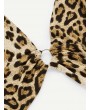 Ring Detail Leopard Print Halter Top