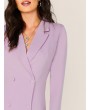 Notched Collar Double Breasted Blazer Dress