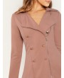 Double Breasted Zip Front Blazer Dress