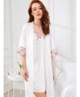 Floral Embroidered Cami Dress With Robe