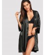 Solid Self Belted Robe