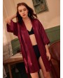 Satin Robe With Belt Without Lingerie Set